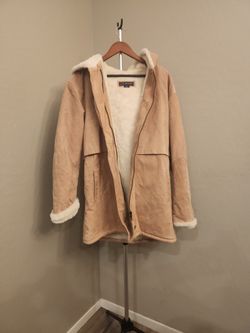 Genuine Leather Coat Womens Size Large 