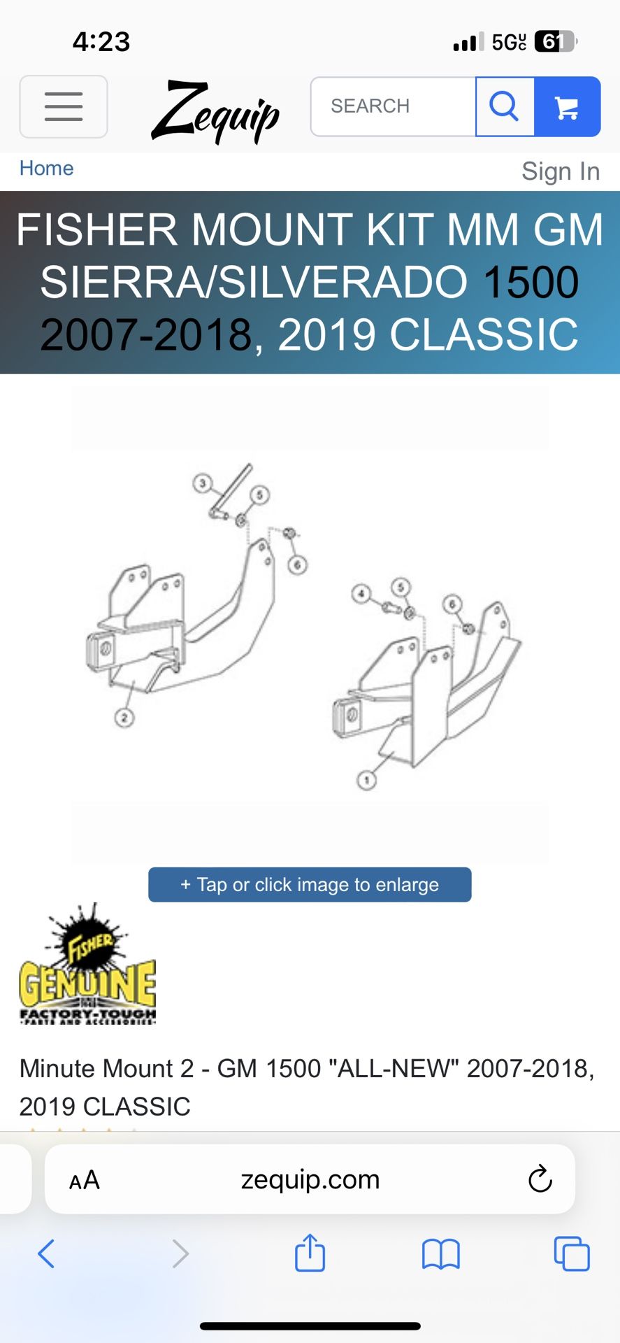 Chevy/ GMC Fisher Snow Plow Mounts/brackets