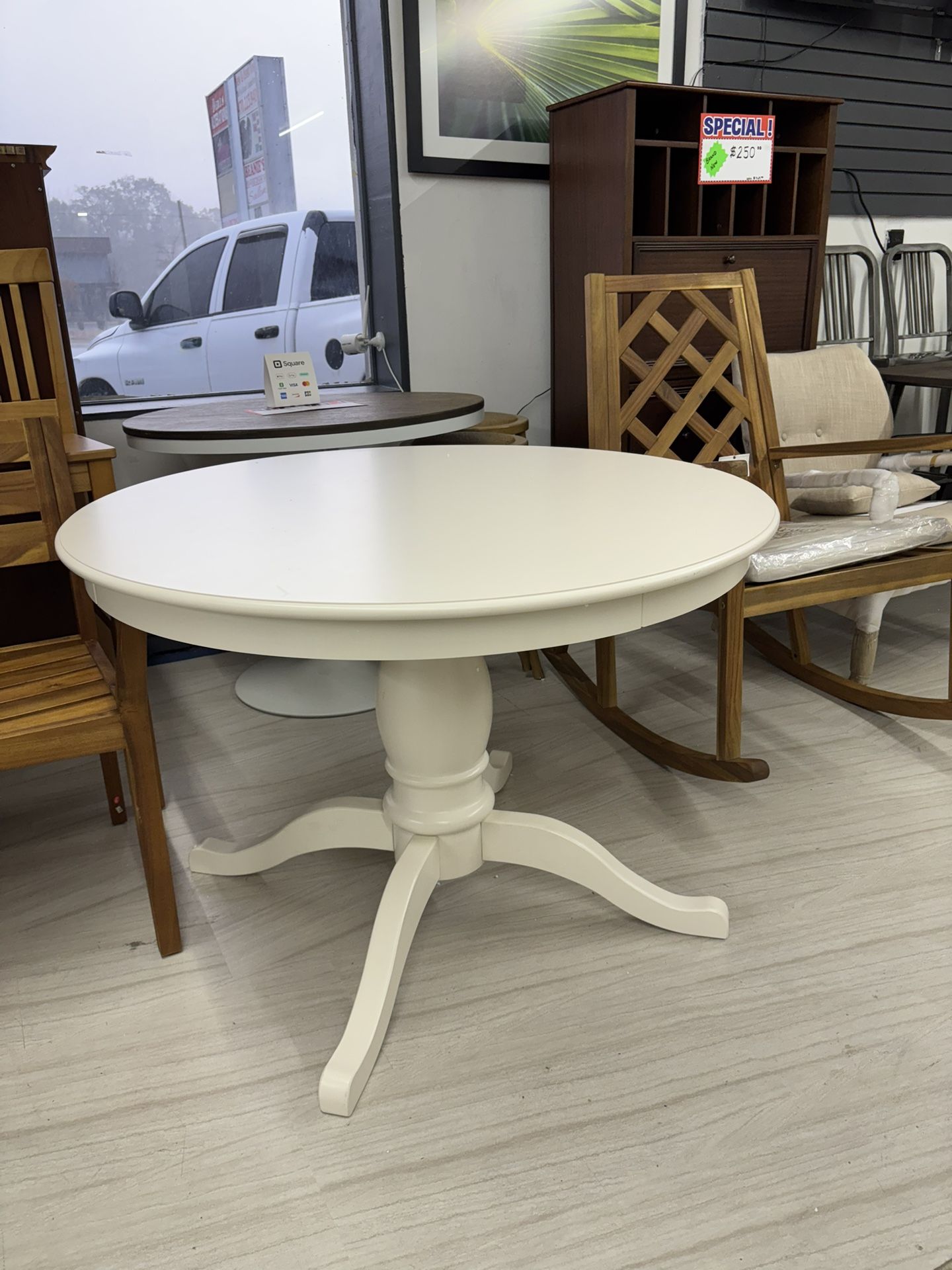 StyleWell Ivory Wood Dining Table 