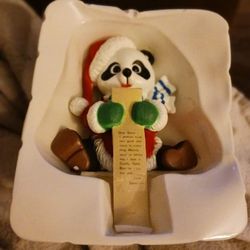 $5 Vintage 1990 Toys R Us Geoffrey Inc Panda Bear Christmas Stocking Holder Hanger