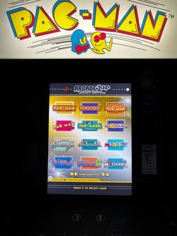 Arcade 1Up PAC-MAN Deluxe with Galaxian Dig Dug Mappy etc Games 100% Working