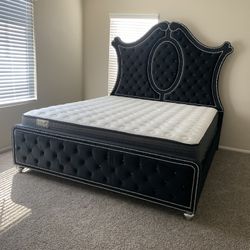 New In Box King Bed Frame+Mattress (Read Description Below)