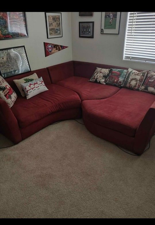 Beautiful 3 Piece Jigsaw Sectional Sofa 