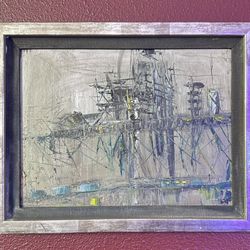 original abstract impasto hand painted framed oil painting