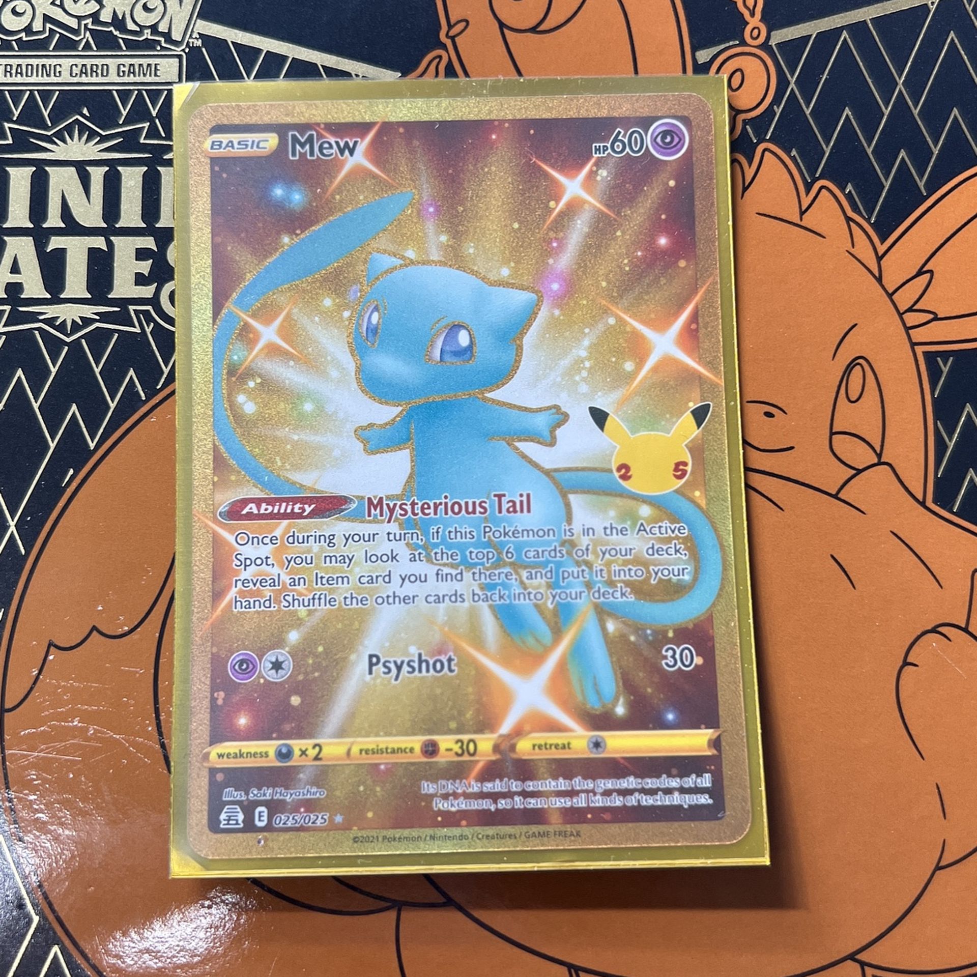 Pokemon Celebrations 25th Anniversary Mew Gold Card for Sale in Seattle, WA  - OfferUp