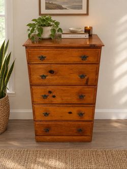 Solid Wood 5-Drawer Dresser