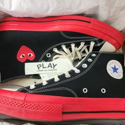 Converse Chuck Taylor All-Star 70 Hi Comme des Garcons PLAY Black Red Midsole

