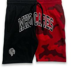 New Limited Edition, WHOCARESSUPPYCO, Friends & Family, Fleece, Red Camo, Shorts, Size XL