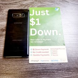 Samsung Galaxy Note 8 64gb Unlocked FREE Smartwach/ Headphones. Pay $1 Today Rest in payments. NO CREDIT NEEDED FINANCING 