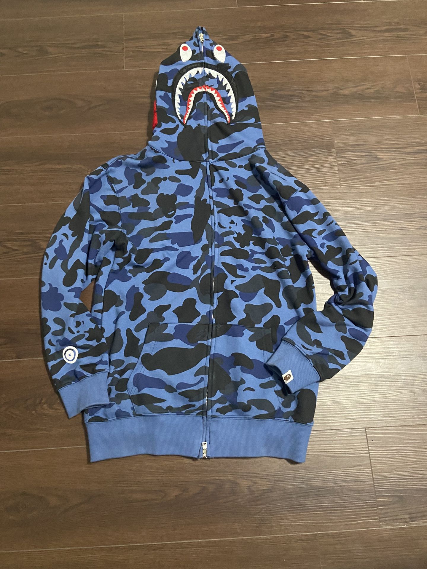 blue bape hoodie