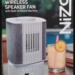 New! Nizoni Mutilfunction USB Wireless Speaker Fan, with Built-in Sound Machine