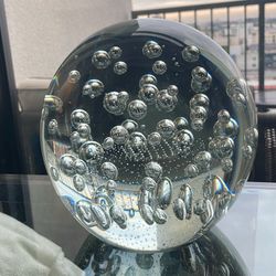 Blown Glass Sphere Paperweight Art