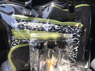 Travel tote /make up bag 6 items