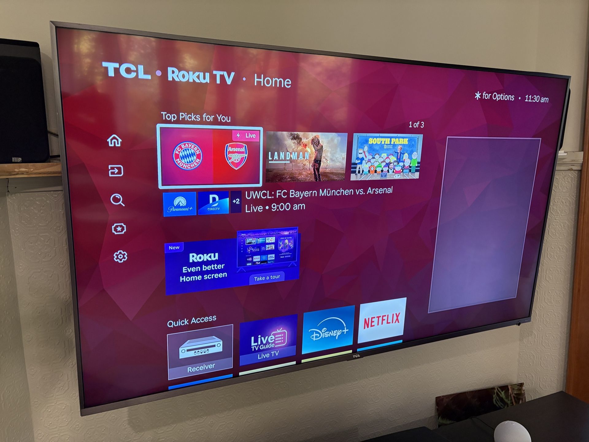 TCL Roku Smart TV 65 inch 6-Series 65R615 4K UHD Dolby Vision HDR