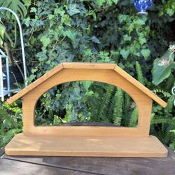 Wood trinket wall shelf