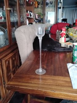 Vintage long stem votive or tea light candle holder