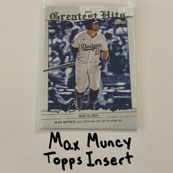 Max Muncy Los Angeles Dodgers All-Star 3rd Baseman Topps Short Print Insert Card.