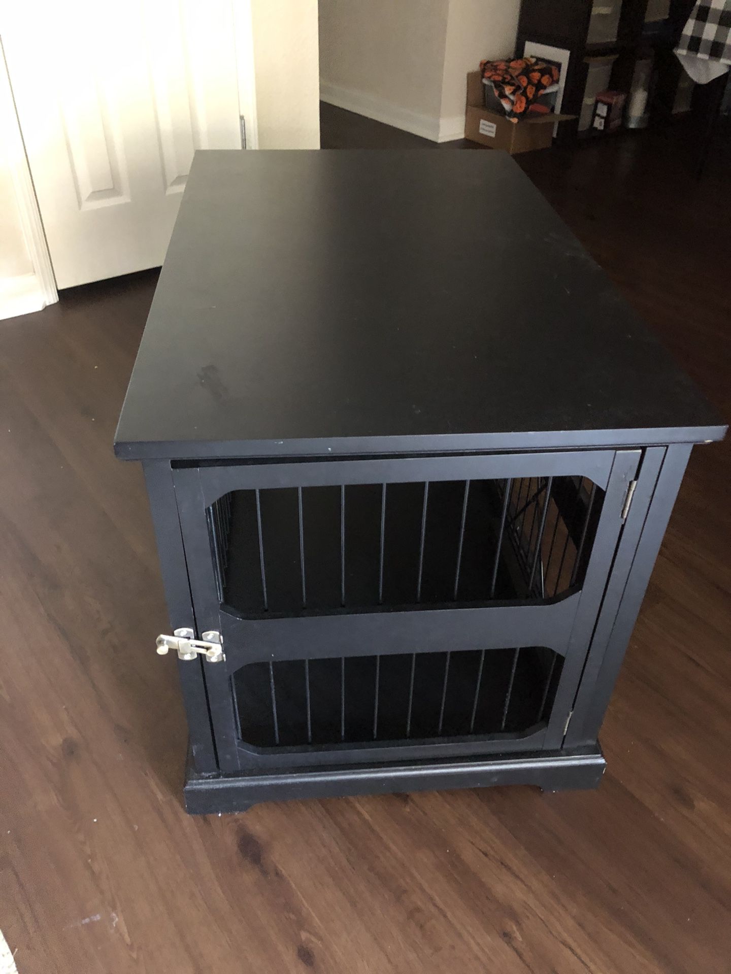 End table dog crate