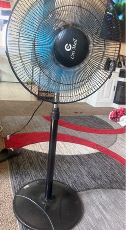 Citi Mall Black Pedestal Standing Fan
