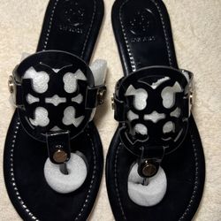 Black Patent Miller Leather Sandals Sandals 