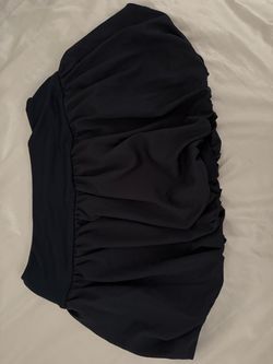 (SHEIN) Navy blue Ruched Mini Skirt (w/ built in shorts)