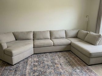 Oversized couch with cuddler chaise