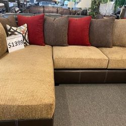 Brand New 118" x 72" Pillow Style Sectional