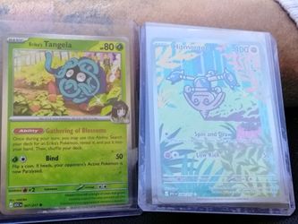 Hitmontop full art 240/217 and erikas tangela promo card 007/217