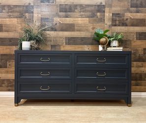 Vintage Modern Navy Dresser