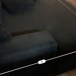 Big Black comfy chaise couch