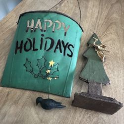 Holiday Christmas primitive Decor Lot