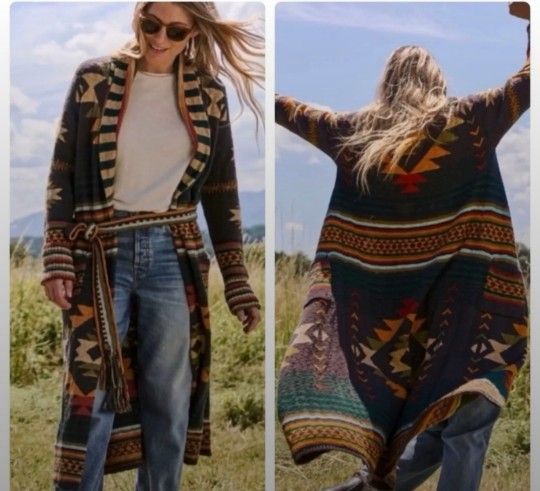 Faherty Paloma Duster Cardigan, Size M