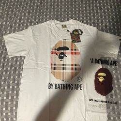 Bape burberry print