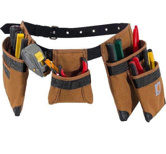 New Carhartt CT0347 7 Pocket Tool Belt Rain Defender 56"W x 13.25"H