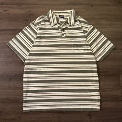 Men’s Green & Beige Patagonia Striped Polo