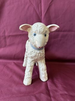 Vintage Ceramic 1940’s Hull Pottery “Little Lamb” Planter Number 965