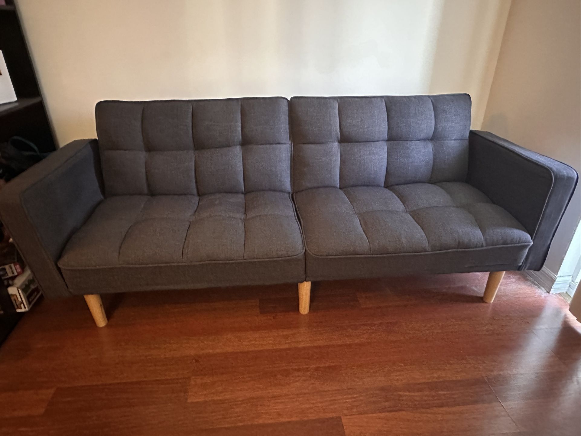 MOVING OUT SALE! Comfortable Gray Convertible Sofa Bed