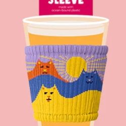 Cup Sleave With Cats 