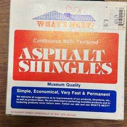 Asphalt Shingles Slits. Continuous Belt, Textured asphalt shingles. Box covers 1 square foot. 
