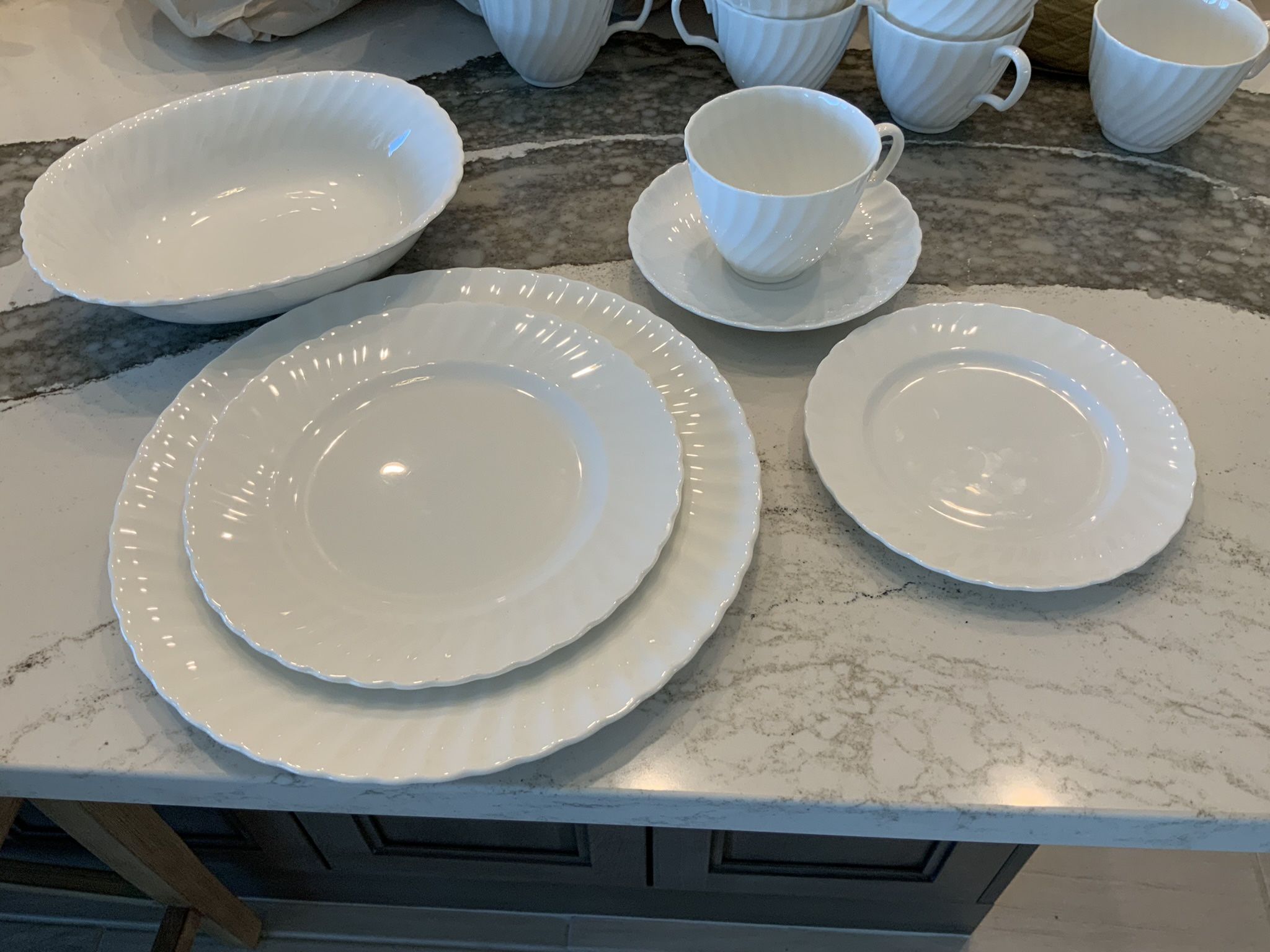 Vintage White Fife By 1789 Adderly England/ Fine Bone China/Whiteware. Circa 1956