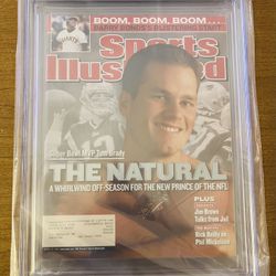 8.5 Graded Tom Brady Sports Illustrated Magazine 