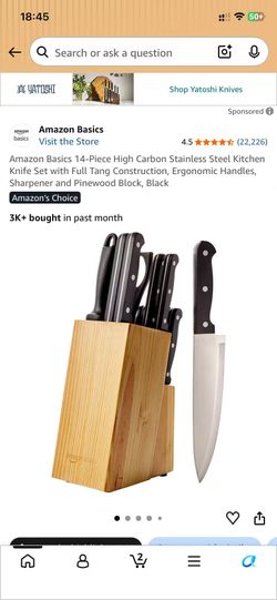 Brand New Amazon Basics 14-Piece Kitchen Knife Set