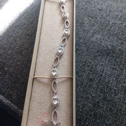 Brazalete De Sterling Silver 925 Con Zirconias Nuevo