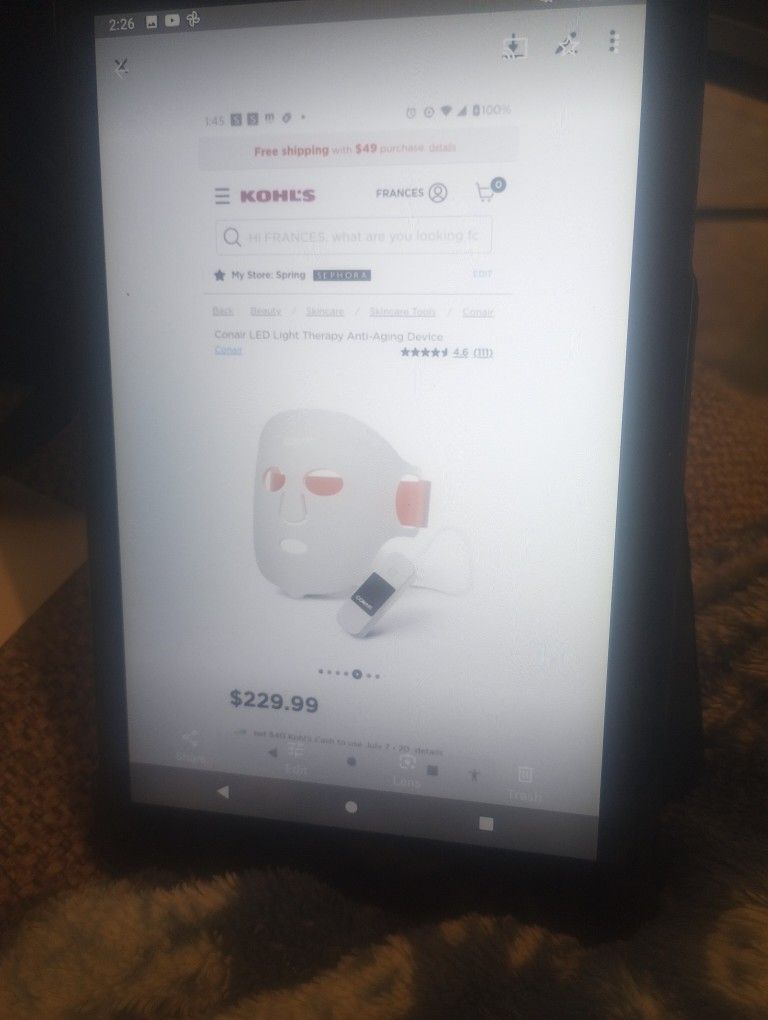 CONAIR LED LIGHT THERAPY ANTI-AGING DEVICE