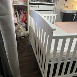 White Convertible Crib To Toddler Bed