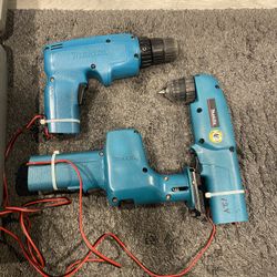 Makita Lot: Right Angle drill,  Recipro saw, And Driver drill. Corded Conversions. 