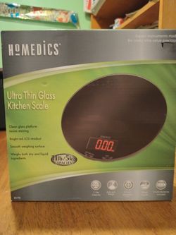 HoMedics Ultra Thin Glass Kitchen Scale