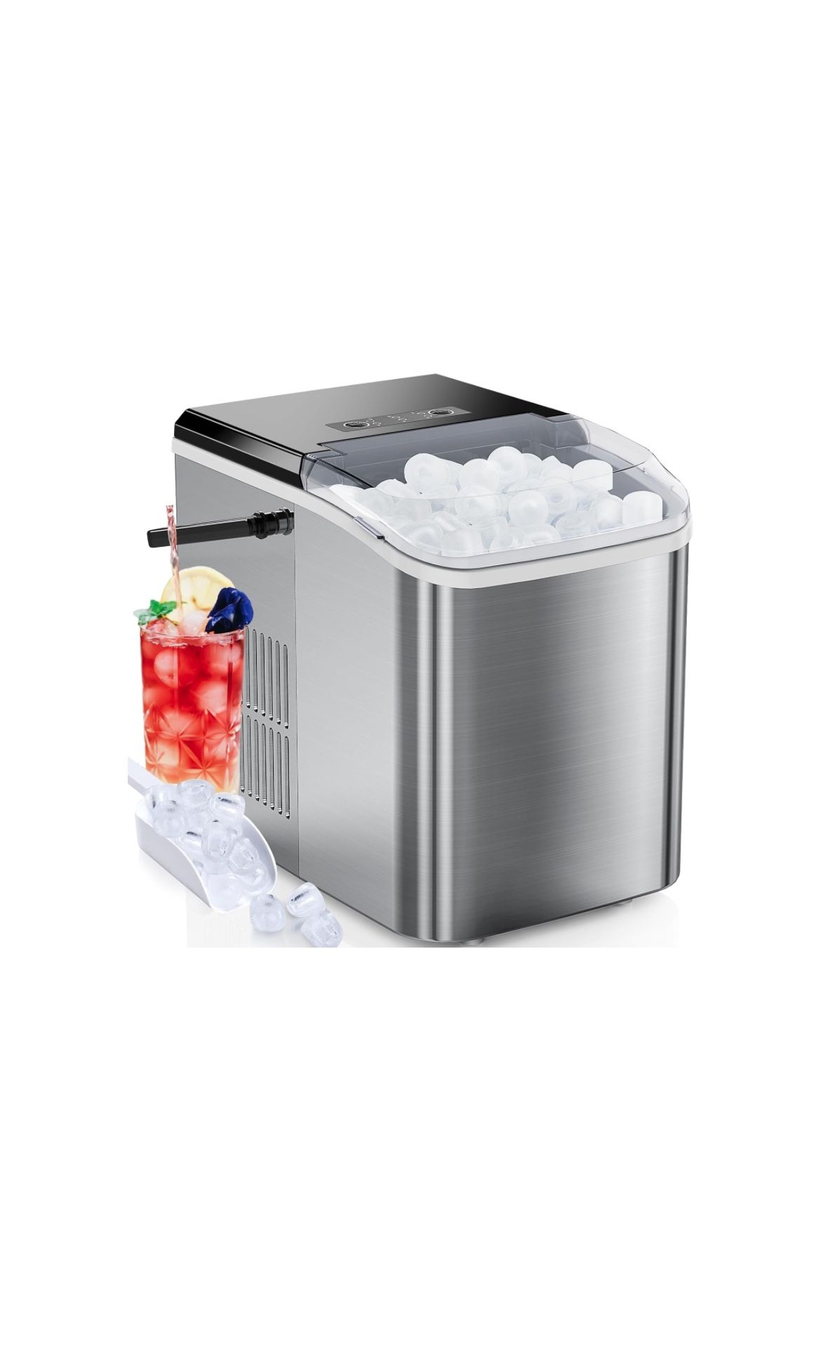 Portable/countertop Ice Maker With Handle, Scoop And Basket - New In Box