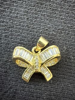 Crystal Bow Knot Charm / Pendant 