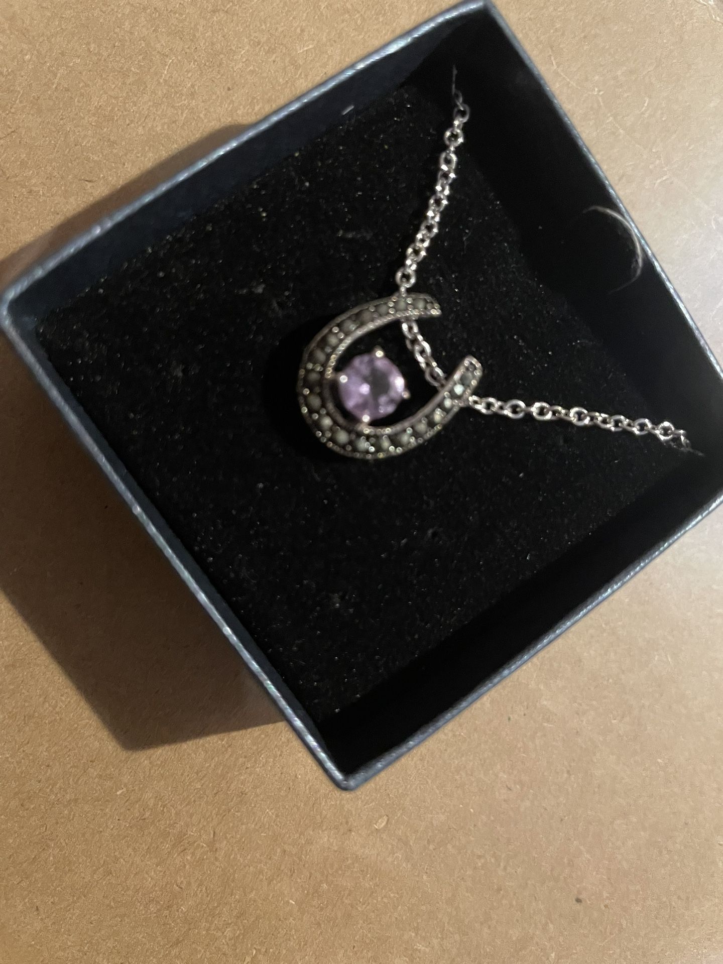 Amethyst and Marcasite Necklace